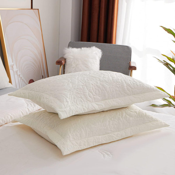 Kindred Home Floral Quilted Pillow Shams King / Standard Size (Set of 2